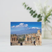 Sicilië - Grieks theater van het briefkaart Taormi (Staand voorkant)
