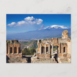 Sicilië - Grieks theater van het briefkaart Taormi