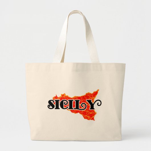 Sicilië Grote Tote Bag (Voorkant)