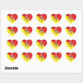 Sicilië Hart Sticker, Patriottische Siciliaanse Vl Sticker (Vel)