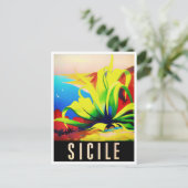 Sicilië Italiaans vintage-reisje Briefkaart (Staand voorkant)