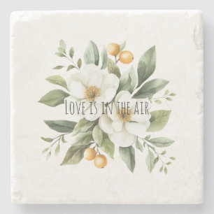 Sicilië Italiaanse Landelijke Blauwe Strepen Bruid Stenen Onderzetter