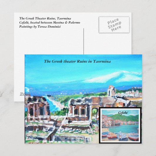 Sicilië, Italië - Briefkaart (Voorkant / Achterkant)