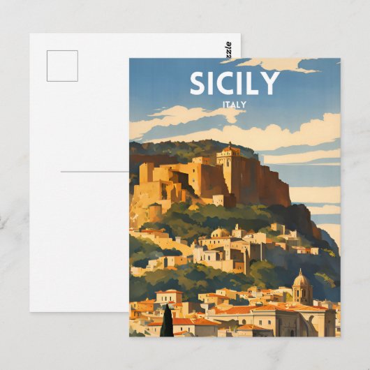 Sicilië Italië Briefkaart (Voorkant / Achterkant)