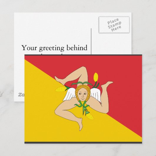 Sicilië, Italië Briefkaart (Voorkant / Achterkant)