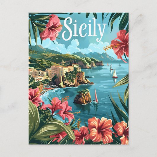 Sicilië Italië Briefkaart (Voorkant)