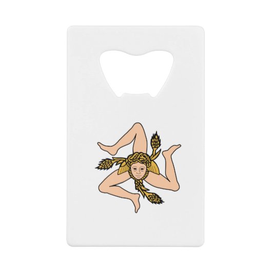 Sicilië Italië Creditkaart Flessenopener (Voorkant)