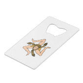 Sicilië Italië Creditkaart Flessenopener (Voorkant Gekanteld)