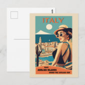  Sicilië Italië Eolische Eilanden Reizen Briefkaart (Voorkant / Achterkant)