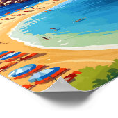 Sicilië Italië Kunst vintage reisillustratie Poster (Hoek)