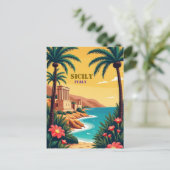 Sicilië, Italië Kust Uitzichten, Cultuur Charme Briefkaart (Staand voorkant)