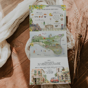 Sicilië Italië   Mediterrane reisroute kaart
