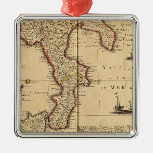 Sicilië Italië Metalen Ornament (Voorkant)