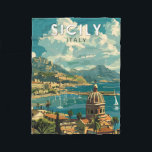 Sicilië Italië Reizen Kunst Vintage Fleece Deken<br><div class="desc">Sicilië retro vector reisontwerp. Sicilië,  het grootste eiland van de Middellandse Zee,  ligt net buiten de "teen" van de Italiaanse "laars". De rijke geschiedenis wordt weerspiegeld in sites als de Vallei van de Tempels.</div>