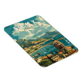 Sicilië Italië Reizen Kunst Vintage Magneet (Rechterzijde)