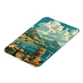 Sicilië Italië Reizen Kunst Vintage Magneet (Linkerzijde)