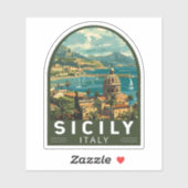 Sicilië Italië Reizen Kunst Vintage Sticker (Vel)
