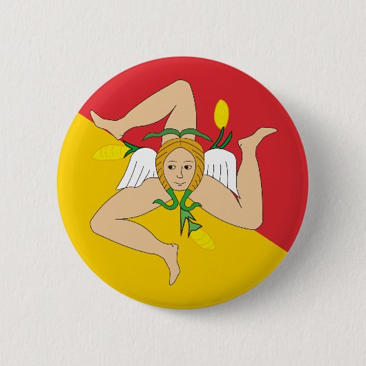 Sicilië, Italië Ronde Button 5,7 Cm (Voorkant)