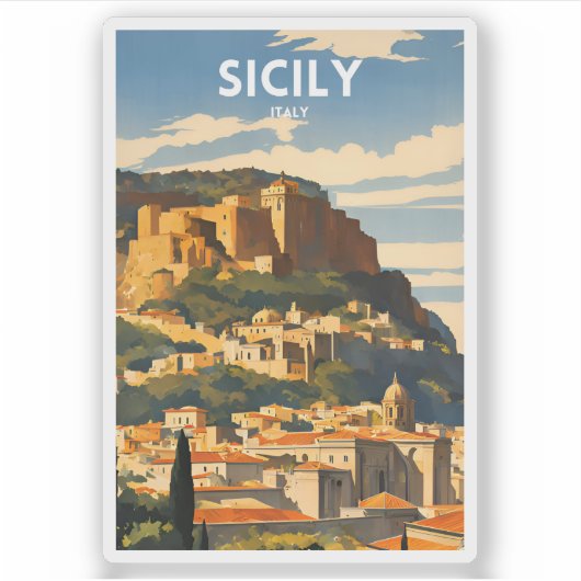 Sicilië Italië Sticker (Voorkant)