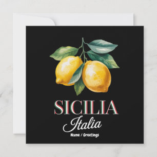 Sicilië Italië Trots Siciliaanse Verse Italiaanse  Kaart