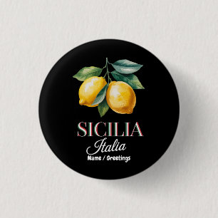 Sicilië Italië Trots Siciliaanse Verse Italiaanse  Ronde Button 3,2 Cm