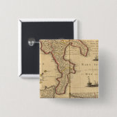 Sicilië Italië Vierkante Button 5,1 Cm (Voorkant /achterkant)