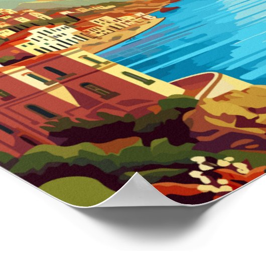 Sicilië Italië vintage reisillustratie Poster (Hoek)