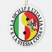 Sicilië Italië Yin Yang Kerstornament Keramisch Ornament (Links)