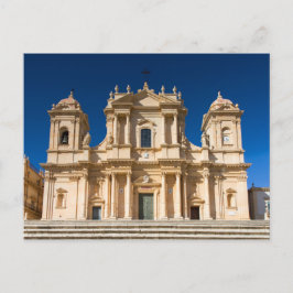 Sicilië - kathedraal van het briefkaart Noto