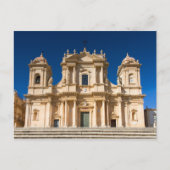 Sicilië - kathedraal van het briefkaart Noto (Voorkant)