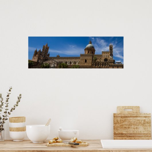 Sicilië - kathedraal van het poster Palermo (Keuken)