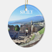Sicilië kerstversiering met Panoramiek Keramisch Ornament (Links)