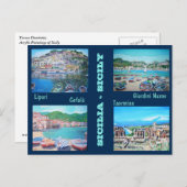 Sicilië Landschappen - Briefkaart (Voorkant / Achterkant)