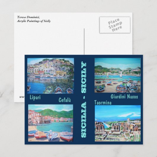 Sicilië Landschappen - Briefkaart (Voorkant / Achterkant)