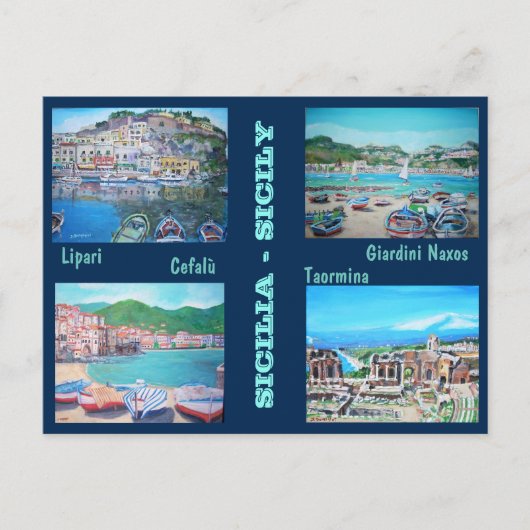 Sicilië Landschappen - Briefkaart (Voorkant)
