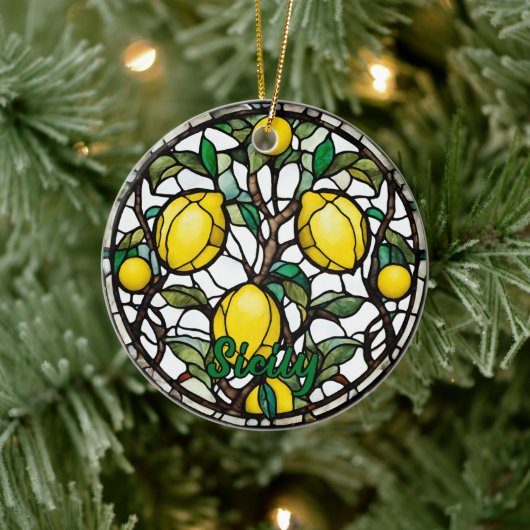 Sicilië Lemon Tree Souvenir Keramisch Ornament (Boom)