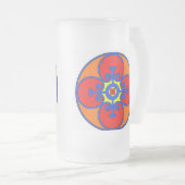 Sicilië mediterraan design matglas bierpul (Voorkant rechts)