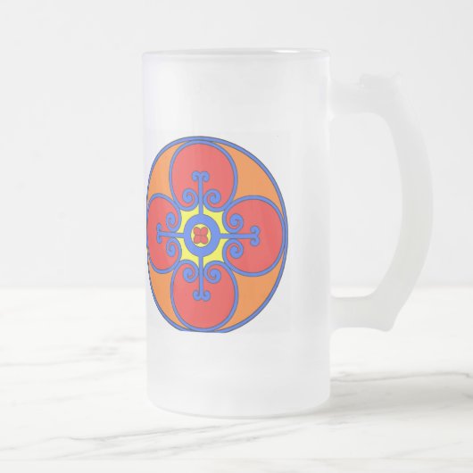 Sicilië mediterraan design matglas bierpul (Rechts)