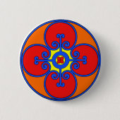 Sicilië mediterraan design ronde button 5,7 cm (Voorkant)