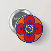 Sicilië mediterraan design ronde button 5,7 cm (Voorkant /achterkant)