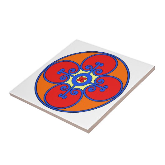 Sicilië mediterraan design tegeltje (Zijkant)