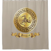 Sicilië (met het symbool Trinacria) Shower Curtain Douchegordijn (Voorkant)