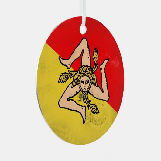 Sicilië Metalen Ornament (Voorkant Rechts)