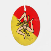 Sicilië Metalen Ornament (Voorkant links)