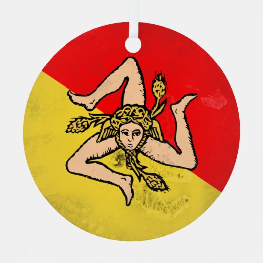 Sicilië Metalen Ornament (Voorkant)