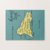 Sicilië  nautische kaart legpuzzel (Horizontaal)