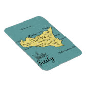Sicilië nautische kaart magneet (Rechterzijde)
