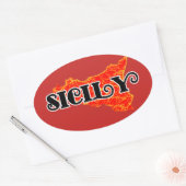 Sicilië Ovale Sticker (Envelop)