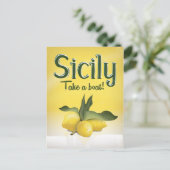Sicilië poster voor het reizen met citroenen briefkaart (Staand voorkant)