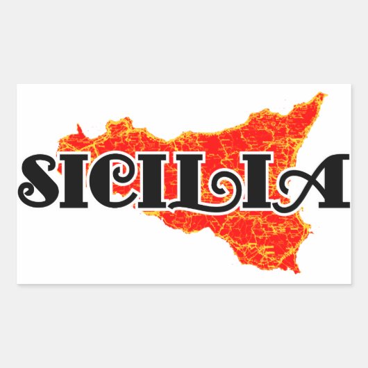Sicilië Rechthoekige Sticker (Voorkant)